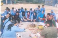 Class X students seeking blessing for ICSE Boards