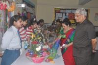Satyans displaying their talent through Flower arrangement